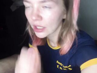 Surprise! Facial with cute teen POV