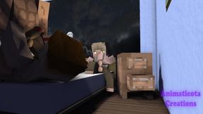 Late game night with the folks - Minecraft Queer Fuck-a-thon Cartoon