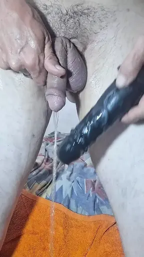 My toy helps me piss in my ass for the first time properly