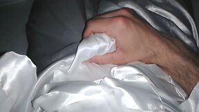 Gold Satin Nightwear + Cumshot