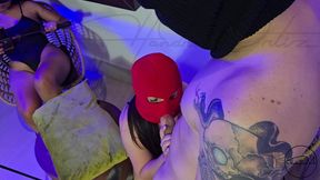 rough creampie for a borrowed hotwife, my cuckquean girlfriend came just watching - handre pov