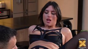 Laury, a real bombshell, gets fucked by a big cock