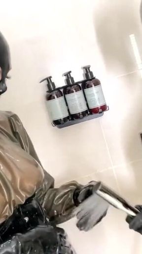 Latex shower time.