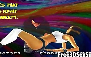 Tasty 3d cartoon brunette getting her pussy pounded
