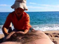 Sexy Asian lady delivers a fabulous massage on the beach