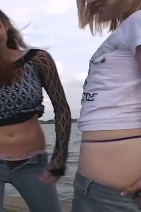 Bffs Flash Tits Ass and Pussy Outdoor