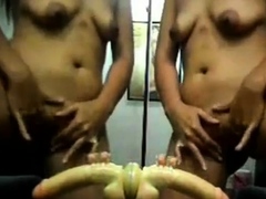 Dildo on mirror GOOD FUCK