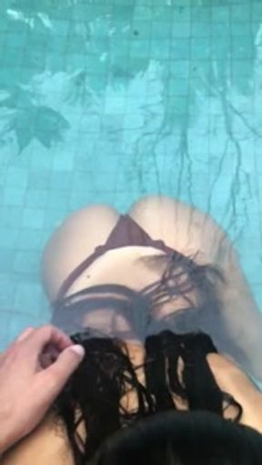 I Welcomed Him To Paradise With A Blowjob In The Pool