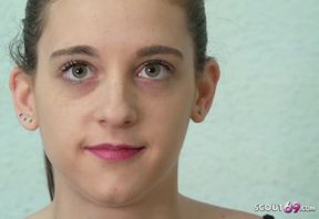 GERMAN SCOUT - ANAL FOR PETITE 18yr YOUNG CHEATING GIRL AT STREET CASTING - Small tits