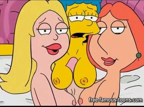 Famous cartoon lesbian MILFs