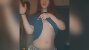 Late night smoking in the kitchen and flashing you with my big natural tits, perfect and shaved pussy and with my big fat perfect ass