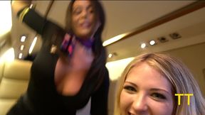 teddy gets a triple bj on a pj - private jet blow job - emma bug willow ryder kiki klout - tt s1e6