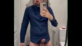 hot daddy showing big cock and jerking off