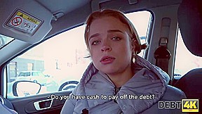Debt4k. Petite babe Calibri Angel fucks to make her sweet tits bigger