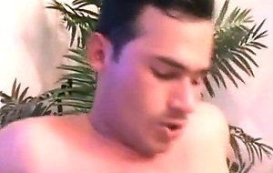 Big black crossdresser dominates male