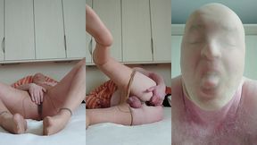 feinstrumpfhose und der analplug im bett 2