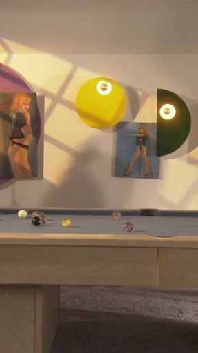 Elegant girl endures a rough interracial fucking on the pool table   Clip 1
