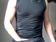 Cumming in my lycra running tights after a hot sweaty run