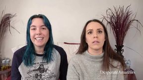 Desperate amateurs Olivia and Alisha get their tightest cunts stretched