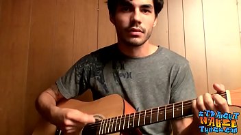 Straight musician has a guitar solo before masturbating