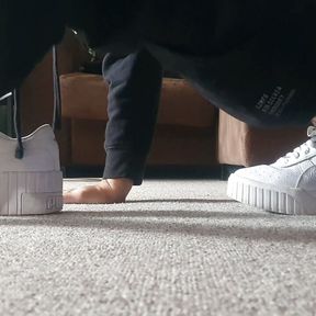 Sniffing and fucking my cousins pumas, request