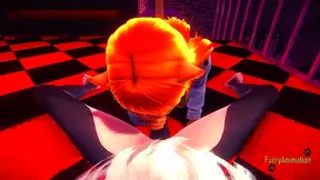 Catboy Twinks Collide in Steaming 3D Blowjob Bareback creampie Party