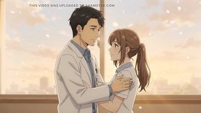 Long clinic hours lead to a surprising blowjob from his nurse