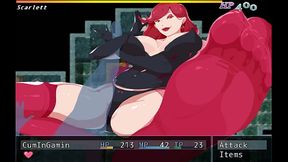 Tower Trample [ FEMDOM Hentai Game ] Ep.2 footboy slave defeated by FACESITTING move !