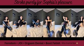 Stroke purely for Sophias pleasure
