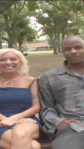 Blonde Milf slut with big tits fucked in front of her black cuckold husband   Clip 1