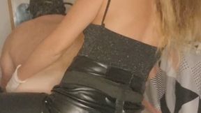 Ghalia doing pegging on all fours