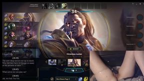 Girl Plays League Of Legends With Vibrator Slowly Massaging Her Clit With Gamer Girl