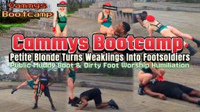 Cammys Bootcamp - Petite Blonde Turns Weaklings Into Footsoldiers - Public Muddy Boot & Dirty Foot Worship Humiliation Ft Tastie Little Feet & EFS