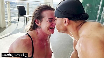 Vegas Balcony BBC Anal Beatdown