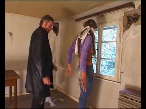 Domination over the brunette and big ass blonde sluts