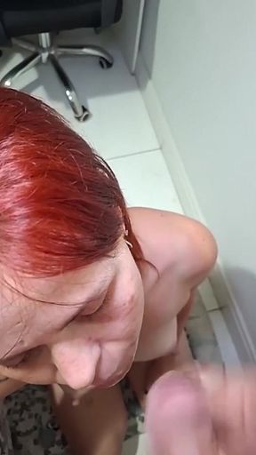 Redhead Camgirl Proves She's the Queen of Deep Throat