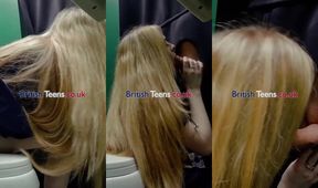 Horny British nurse deep throats gloryhole cock slurping student nurse