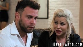 My cock&#x1F32D; is throbbing while Spencer Scott and Jazmin Luv get blown completely away