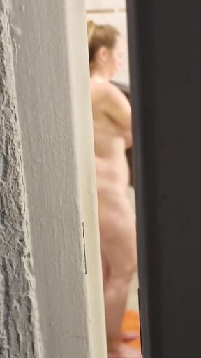 I watch my Stepmom masturbate while taking a shower   Clip 3