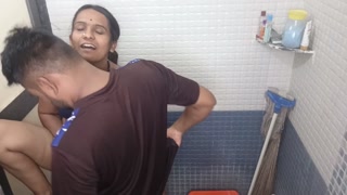 Desi indian Horney couple bathroom sex