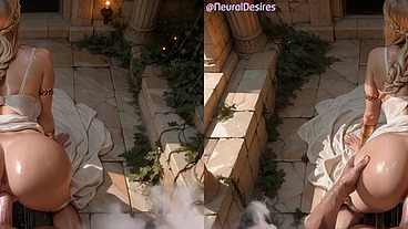 Sexy Blonde Fucked In Roman Baths (Side-By-Side VR) ~ AI-Generated