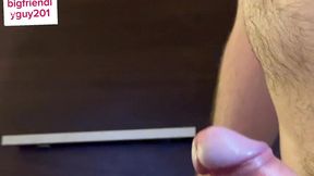 loud guy moaning while cumming hands free, intense orgasm with huge cum load straight hardcore