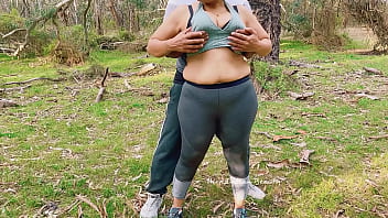 Desi Mom Enjoying with Husband&#039_s Friend on a Hiking Trip - Indian Milf Cheating - Risky Outdoor Sex