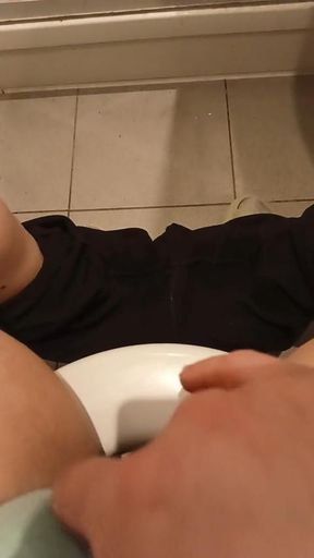 Wet and randy roommate hears dinner prep