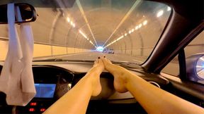 Feet on Dash