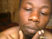 AFRICA TWINK SMOKING WEED AND GETTING HIGH