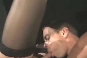 Tangel In pantyhose ravages A dude