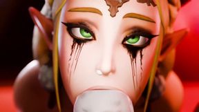 Zelda Princess Gets Her Mascara Ruined (Cum Out of Nose)