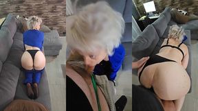 il m attrape le cul et me baise ma petite chatte humide en levrette comme une ...