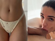 POV Very dirty blowjob with CUM in mouth